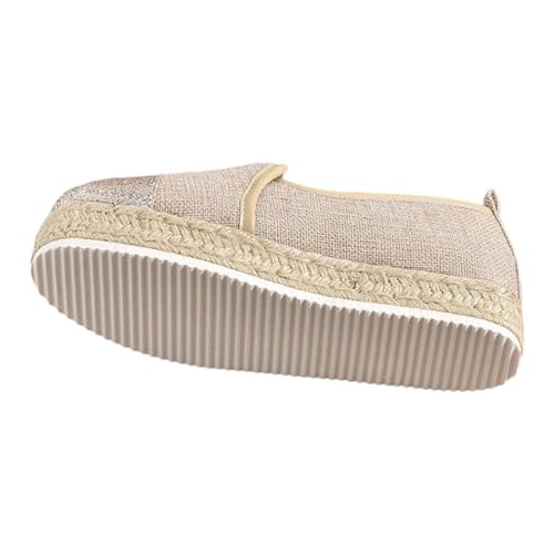 Chaussures de sport tressées style espadrille à semelle épaisse décontractée