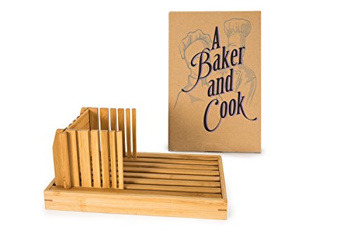 Bamboo Bread Slicing/Cutting Guide Board With Adjustable And Removable Slicing Guides For Both