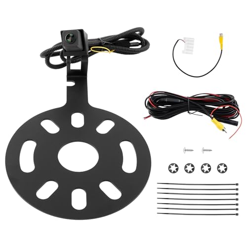 Rear View Backup Camera Compatible with 2007-2018 Jeep Wrangler JK Spare Tire Mount Parking Assist Back Up Camera Removable Camera Guidelines with OEM Monitor Adapter