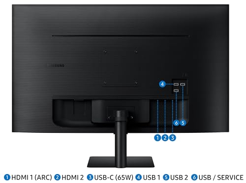 Image of Samsung 32-inch(80cm) M7 4K UHD Smart Monitor, Type-C, Smart TV apps, TV Plus, Office 365, Apple Airplay, Dex, Bluetooth, IOT, Speakers, Remote (LS32BM700UWXXL, Black)