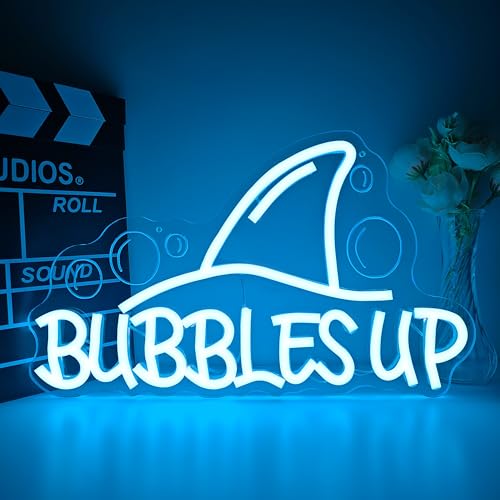 Bubbles Up Neon Sign for Wall Decor Inspirational Neon Light Dimmable Bubbles Light Up Sign for Bedroom Led Tropical Bar Decor for Birthday Christmas Gifts
