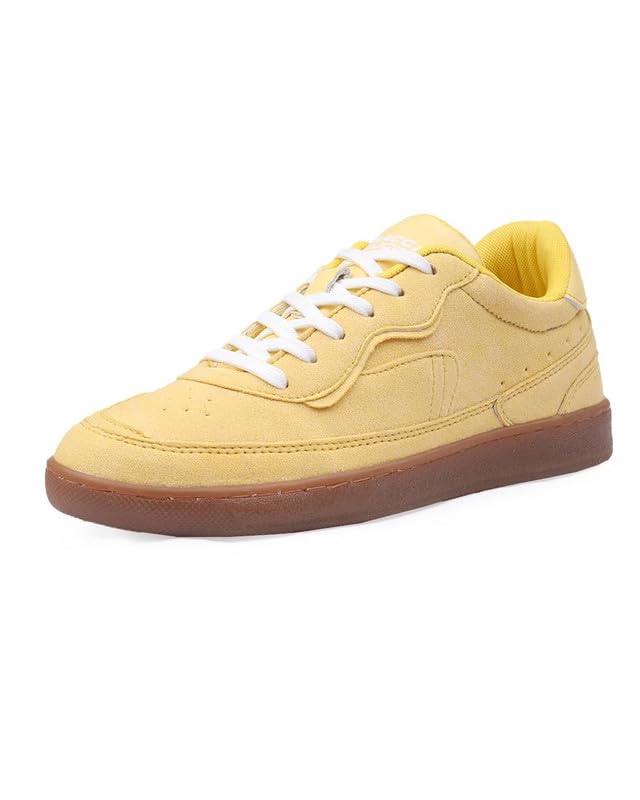 Image of Bacca Bucci Zest Women's Low-Top Walking Sneakers with Suede-Look Upper, Lace-Up Closure, Padded Collar, Perforated Toe Detail, Gum Grip Outsole, Casual Streetwear Shoes