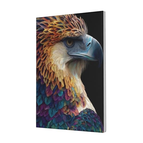Lienzo decorativo de águila colorida con marco resistente Woshuwo
