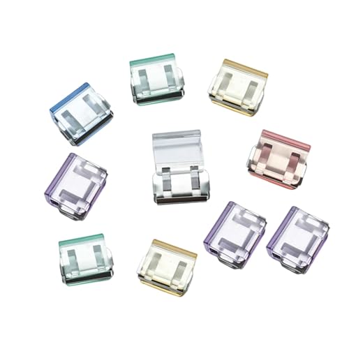 Harilla 10 Pinzas para acortar Las piernas, Profesionales, Antideslizantes, para el Borde de los Pantalones, Color Mezclado