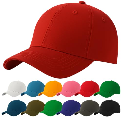 4sold Gorra Hombre 100% Algodón – Ajustable, Ligera, Transpirable Verano, Deporte y Uso Diario – Estilo Clásico sin Logo, Cómoda y Adecuada para Exterior