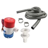 Rendimiento de drenaje avanzado: nuestro kit de plomería para bomba de achique cuenta con un drenaje altamente eficiente, lo que garantiza que su embarcación o vehículo recreativo permanecerá limpio y . Ideal para limpiar el agua de de forma rápida y eficaz