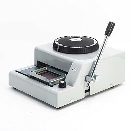 Embossing Machine 72 Character PVC Card Embosser Machine Credit Card Magnetic Embossing Laser Engraved Dial Stamping Machine Printer for Gift Card, PVC Card, Bank Card, Letter of Credit, VIP Card