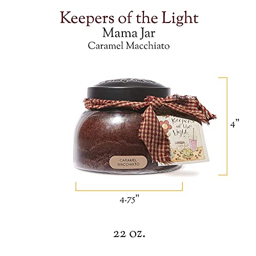 A Cheerful Giver - Caramel Macchiato Mama Scented Glass Jar Candle (22Oz) With Lid & True To Life Fragrance Made In Usa #TOP1