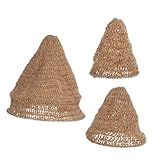 SOPOTUTU 3 pièces Abat Jour Corde de Jute Tressée Main Lot de Abat Jour Suspendu pour Lampe de Table Décoration Écologique pour Restaurant Maison et Salle à Manger