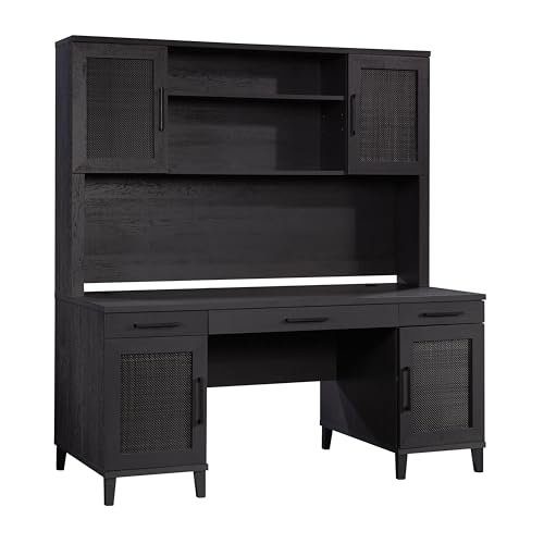Sauder Tiffin Line Commercial Office Hutch, in Raven Oak Finish
