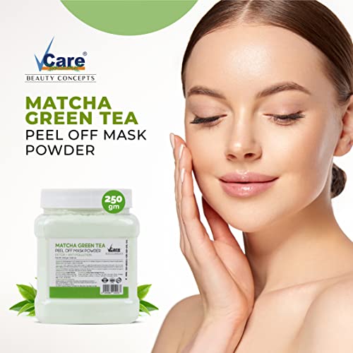 Image of Vcare Jelly Matcha Green Tea Peel Off Mask For Facials Skincare |Face Mask Powder 250g - Facial Skin Care Product for Women Smoothing, Moisturizing, Cleansing, Refreshing