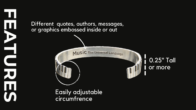 Amazon.com: Quotable Cuffs Piano Cuff Inspirational Jewelry