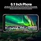 I14pro Max Smartphone, Blauer 6,1-Zoll-Ultra-HD-Bildschirm, 4 GB RAM, 32 GB ROM, Mobiltelefon, Vorne 8 MP, Hinten 16 MP, 6800-mAh-Akku, Gesichtserkennung, 3G-Dual-Sim-Handy für Android 11(EU-Stecker)