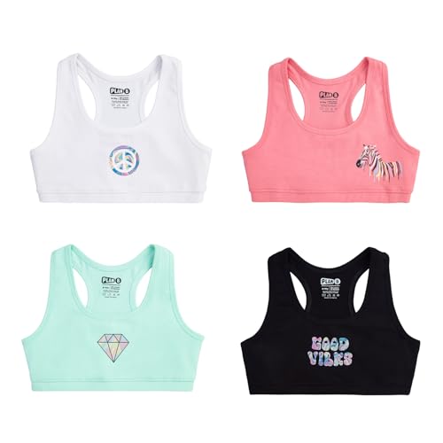 Image of YouGotPlanB Cotton Sports Bra | Ages 8-16 Years | Racerback Style | Non-Padded, Double-Layered for Coverage