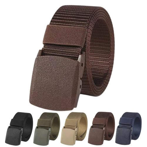 Non-metallic Non-magnetic Buckle Nylon Belt, Outdoor Sports Adjustable Slide Plastic Buckle Web Canvas Belt