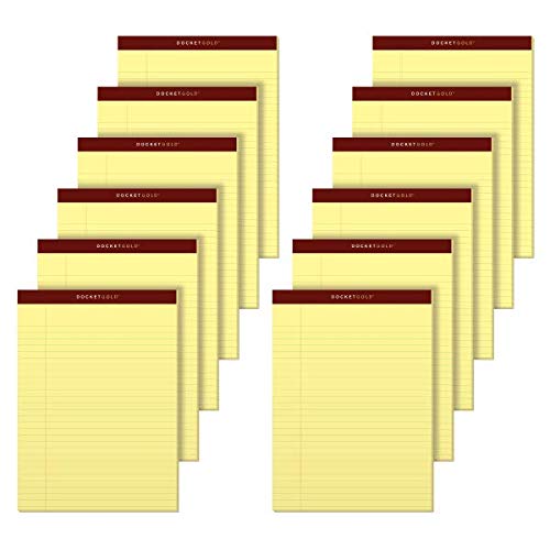 One-Day Sale: Up to 60% Off TOPS 63950 Docket Ruled Perforated Pads, 8 1/2 x 11 3/4, Canary, 50 Sheets (Pack of 12)