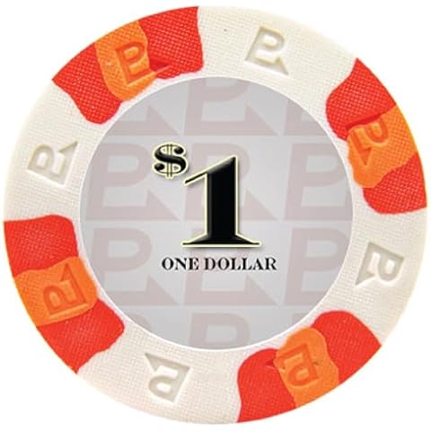 NexGen Pro Classic Poker Chips 10-6000 : 9 Gram Authentic Casino Feel with Tri-Color Design and Textured Mold - 50 Pack ($1 White) Cover