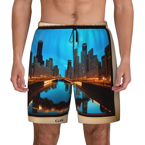 Bañador ligero Chicago Reflected para hombre: alta calidad transpirable para ropa de playa de lujo