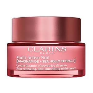 Clarins NEW Multi-Active Renewing Night Moisturizer with Niacinamide | Smooth Fine Lines Visibly Tighten Pores Even Tone and Texture Boost Glow Strengthen Moisture Barrier Skin