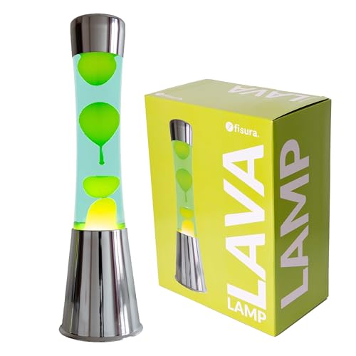 FISURA   Lámpara de lava verde y amarillo
