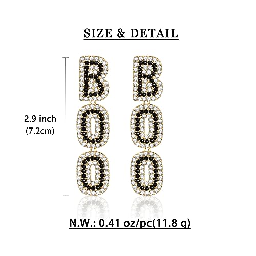 WOWORAMA Halloween Earrings Cute Pumpkin Earrings for Women Fun Crystal Pumpkin Stud Earrings Funny Smiling Face Pumpkin Drop Earrings Halloween Earrings Jewelry