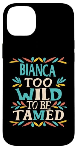 BIANCA Name Cute Retro Girls Wildflower BIANCA Name スマホケース iPhone 14 Plus 用