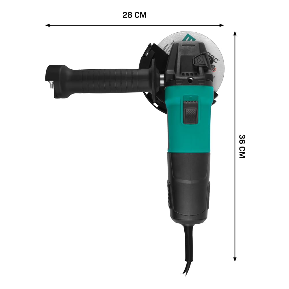 VONROC Smerigliatrice Angolare 900W – Ø125mm | 11.000 giri/min | Avvio Soft Start | Impugnatura Laterale 3 Posizioni | Cavo 3m | Protezione Inclusa | Per Metallo, Pietra, Piastrelle