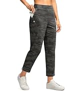 G Gradual Women's Petite Pants Ankle 7/8 Golf Pants 3 Pockets Stretchy Travel Pants Inner Drawstr...
