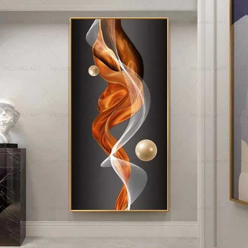 Toile abstraite orange TONGYINLI pour sublimer votre décoration d'intérieur chic