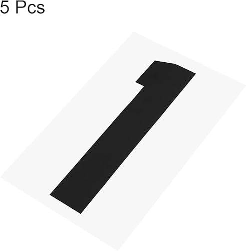 Miniatura 9 de MECCANIXITY Paquete de 5 unidades de transferencia de calor con el número 9, 8 pulgadas, color negro, número único para uniforme de equipo, camiseta