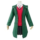 YGKOIH L'ancienne Mariée du Mage Costume Cosplay Chise Hatori Femmes Vert Manteau + Chemise + Jupe + Gilet 4 Pièces Ensemble