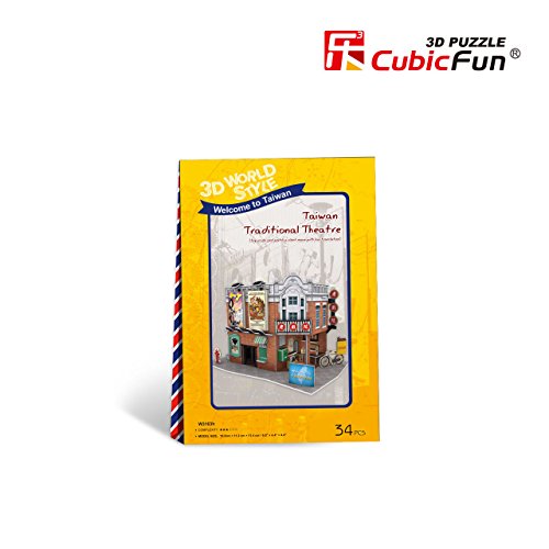 W3163h Cubicfun Cubic FUN 3d Puzzle Model 34pcs Taiwan Traditional Theatr