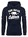 Produktbild Neverless Hoodie Damen California Republic Bear Bär Sommer Surfing Kapuzen-Pullover Navy XL