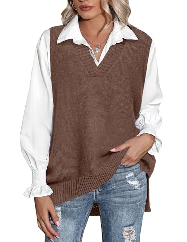 Zeagoo Sweater Vest Women Sleeveless V Neck...