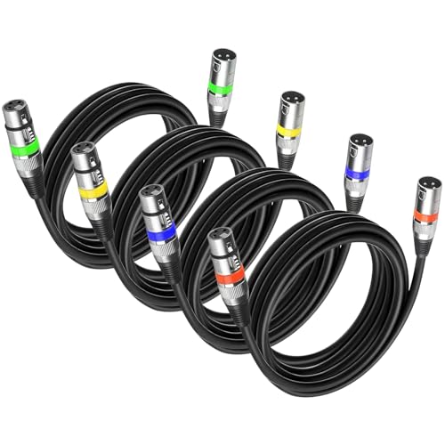 4Pack Cavo Xlr Bilanciato 3m Cavo Microfono Xlr 3 Metri,