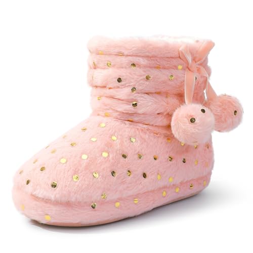 FUPPIA Pantuflas para niñas, antideslizantes, suaves, cómodas, de espuma viscoelástica, para invierno, cálidas, suaves y acogedoras, para niños pequeños y grandes, multicolor, 28/30 EU