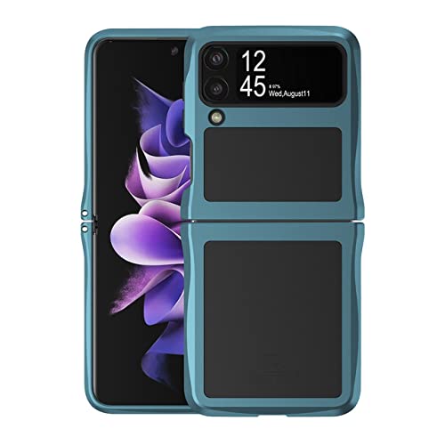 Coque Galaxy Z Flip 3 5G en métal armure antichoc de qualité premium verte