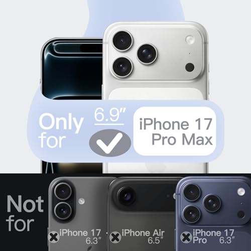 Image of JETech Magnetic Silicone Case for iPhone 17 Pro Max, Mist Blue