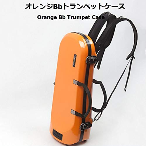 Bb Trumpet Case Bag 高品質の複合材料衝撃吸収安全Bbトランペットケースバックパック Shock Absorption Safety Bb Trumpet Backpack Box (Orange Bb Trumpet Case)