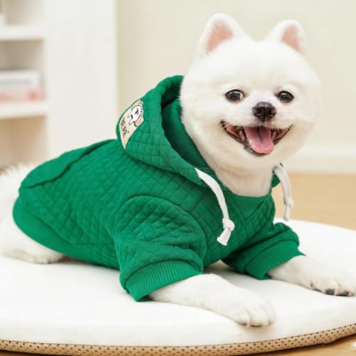 ZXTGBQ Hunde Kapuzenpulli Mit Taschen, Pet Bekleidung, Hundeshirt WäRmer Pullover Jackett, Warm Hoodies Mantel Kleidung FüR Kleine Und Mittlere Hunde, Weiche Hundebekleidung FüR FrüHling Winter