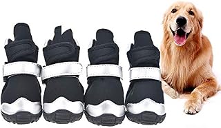 FLAdorepet Large Dog Shoes Neoprene Rugged Anti-Slip Sole Dog Paw Protector for Hot