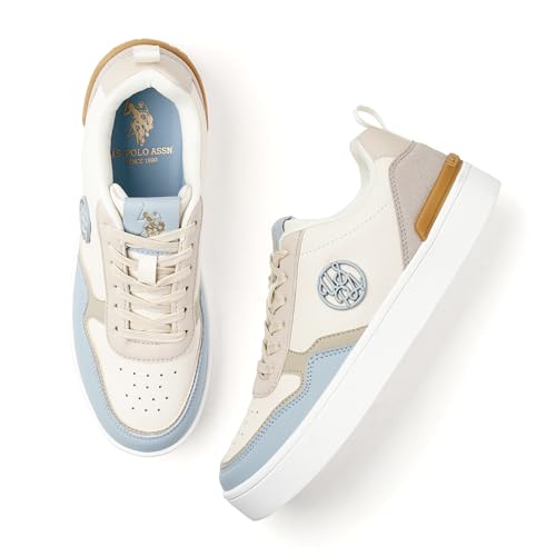Image of U.S. Polo ASSN. Julia White Sneakers Shoes with Premium Upper