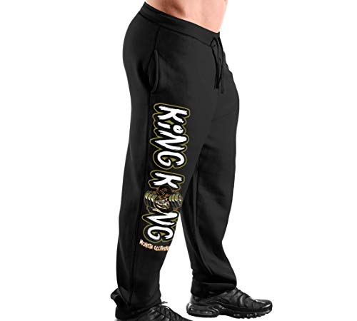 Monsta Clothing Co. Men Bodybuilding Workout (King Kong) Gym Muscle SWPNT (G:BK)