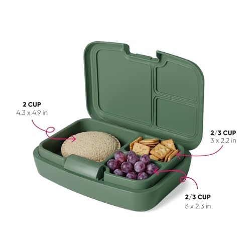 Image of Simple Modern Minecraft Porter Bento Lunch Box | BPA Free, Leak-Resistant, Dishwasher Safe | Lunch Container for Girls, Boys, Toddlers, Kids | 3 Compartments, Minecraft Mashup