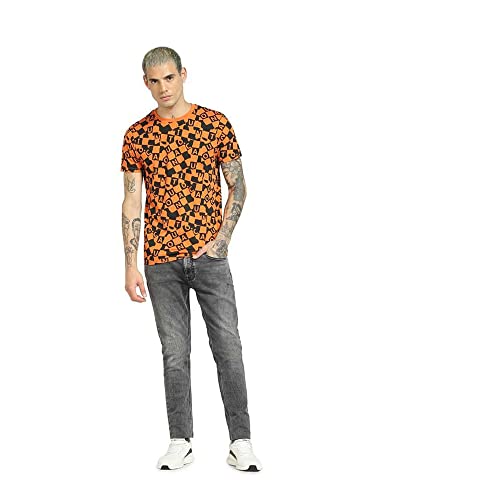 Image of Jack & Jones Men's Cotton Printed Regular Fit Crew Neck T-Shirt