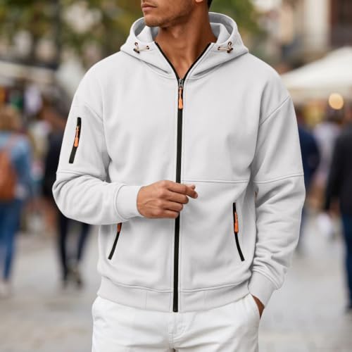 Mens Hoodies Zip Up Tactical Hoodie Sweatshirt with Hood Sweat Shirt - image 2