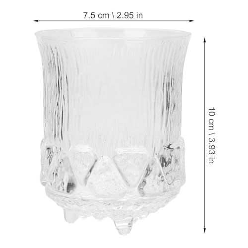 Vaso de whisky de vidrio de 250ml de diseño resistente para pub 3
