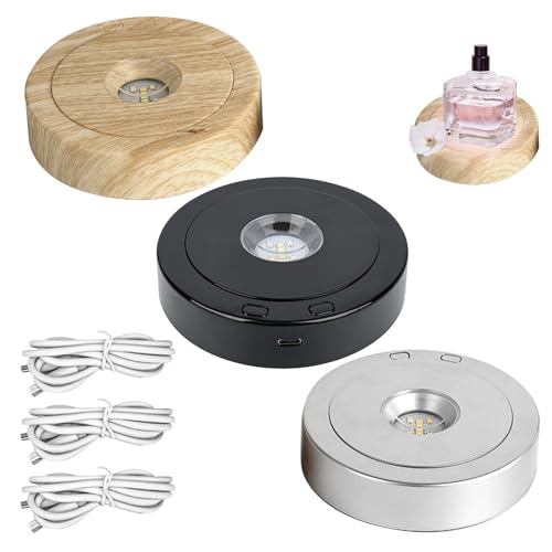 Base de lumiere rotative multicolore haut de gamme pour cristal et verre