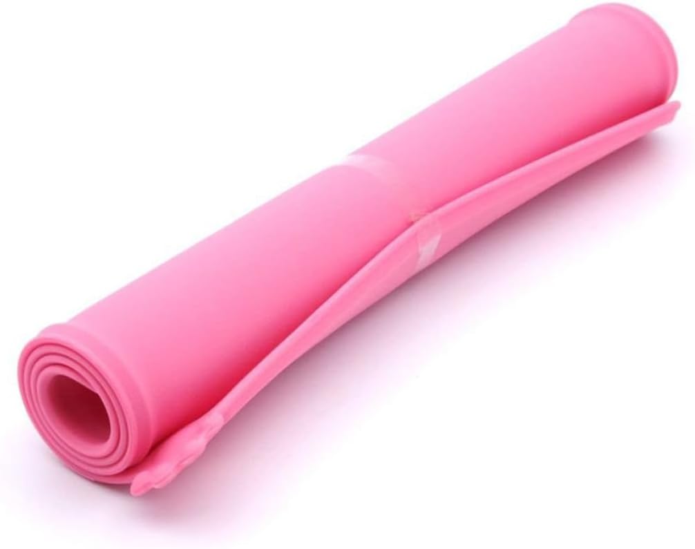 Generic Silicone Pet Feeding Mat Food Grade Non-Slip Puppy Cat Placemat with Raised Lip for Spill Protection Easy to Clean Pink