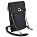 ECOSUSI Sac à Bandoulière en Cuir Sac Pour Téléphone Portable Petit Sac de Blocage RFID Portefeuille Avec Compartiment Pour Carte Sac à Bandoulière Pour Téléphone Portable